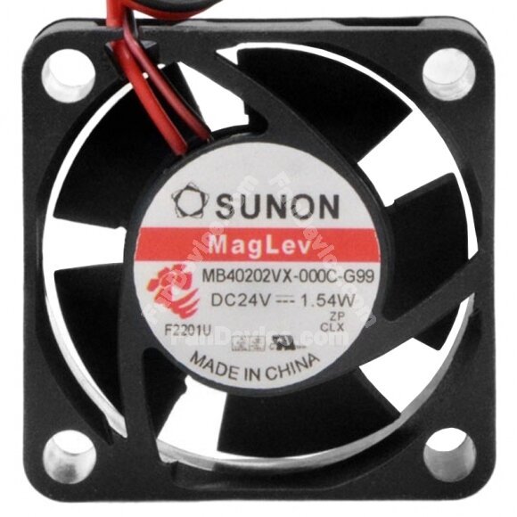 Sunon Maglev MB40202VX-000C-G99 DC 24V 1.54W 2 Wires Axial Cooling Fan