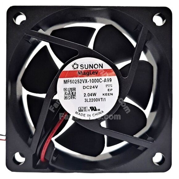 Sunon Maglev MF60252VX-1000C-A99 DC 24V 2.04W 2 Wires Axial Cooling Fan