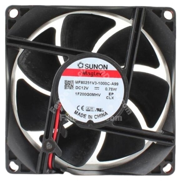 Sunon Maglev MF80251V3-1000C-A99 DC 12V 0.78W 2 Wires Axial Cooling Fan