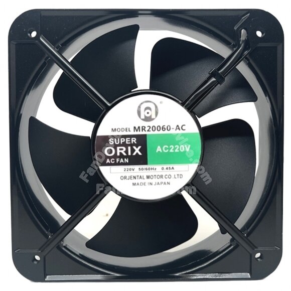 ORIX MR20060-AC AC 220V 0.45A 2 Wires Axial Cooling Fan