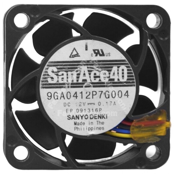 Sanyo Denki 9GA0412P7G004 DC 12V 0.17A 4015 Axial Cooling Fan