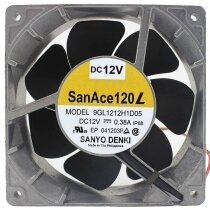 Sanyo Denki 9GL1212H1D05 DC 12V 0.38A IP68 Waterproof Axial Cooling Fan