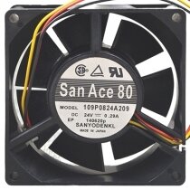 Sanyo Denki 109P0824A209 DC 24V 0.29A 3 Wires Axial Cooling Fan