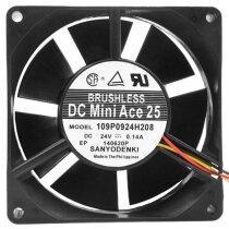 Sanyo Denki 109P0924H208 DC 24V 0.14A 9025 Brushless Axial Cooling Fan