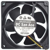 Sanyo Denki 109R1248H101 DC 48V 0.15A 3 Wires Axial Cooling Fan