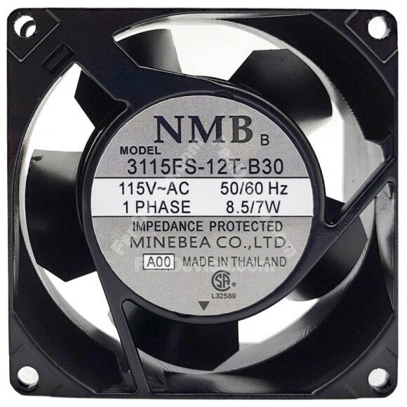 NMB 3115FS-12T-B30 AC 115V 8.5/7W Impedance Protected Axial Cooling Fan