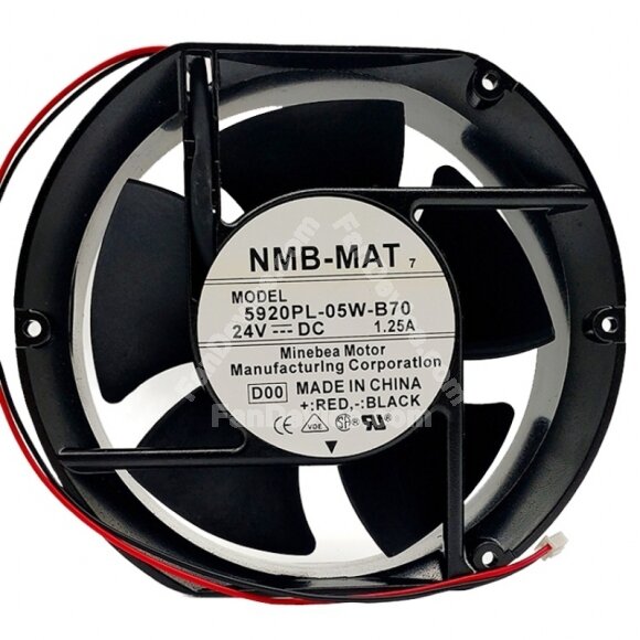 NMB-MAT 5920PL-05W-B70 DC 24V 1.25A 2 Wires Axial Cooling Fan