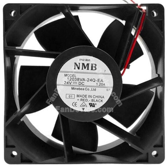 NMB 12038VA-24Q-EA DC 24V 1.20A 2 Wires Axial Cooling Fan