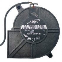 ADDA AB7512UB-W03 DC 12V 0.60A 3 Wires Brushless Blower Cooling Fan
