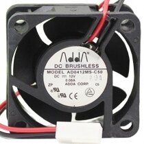 ADDA AD0412MS-C50 DC 12V 0.08A 2 Wires Brushless Axial Cooling Fan