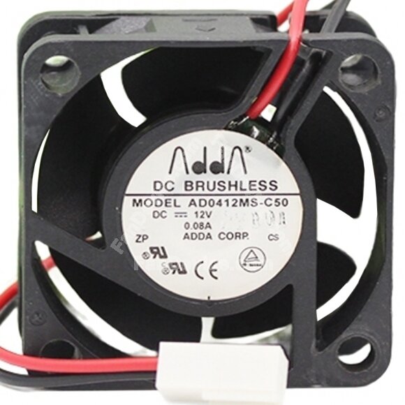 ADDA AD0412MS-C50 DC 12V 0.08A 2 Wires Brushless Axial Cooling Fan