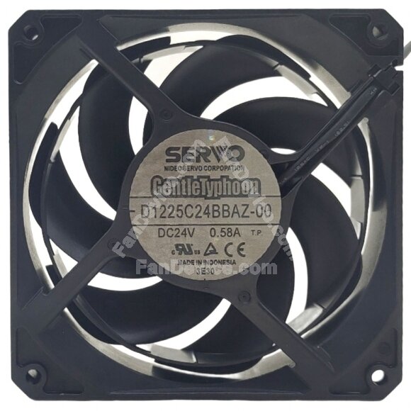 Servo D1225C24BBAZ-00 DC 24V 0.58A 2 Wires Axial Cooling Fan