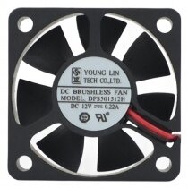 YOUNG LIN DFS501512H DC 12V 0.22A 2 Wires Brushless Axial Cooling Fan