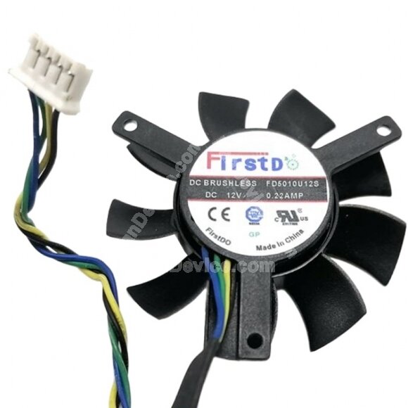 Firstd FD5010U12S DC 12V 0.22AMP 4 Wires Brushless Axial Cooling Fan