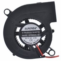 SANONDA KFFB5020L12B DC 12V 0.15A 2 Wires Brushless Blower Cooling Fan