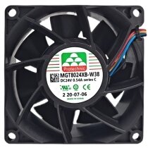 Protechnic MGT8024XB-W38 DC 24V 0.54A PWM 6800RPM Axial Cooling Fan