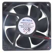 RUNDA RS12038L24H-S DC 24V 0.61A 2 Wires Axial Cooling Fan