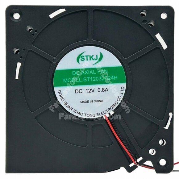 STK ST12032B24H DC 12V 0.8A 2 Wires Blower Cooling Fan