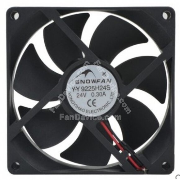 SNOWFAN YY9225H24S DC 24V 0.30A 2 Wires Axial Cooling Fan