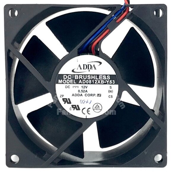ADDA AD0812XB-Y53 12V 0.52A DC Brushless Axial Cooling Fan