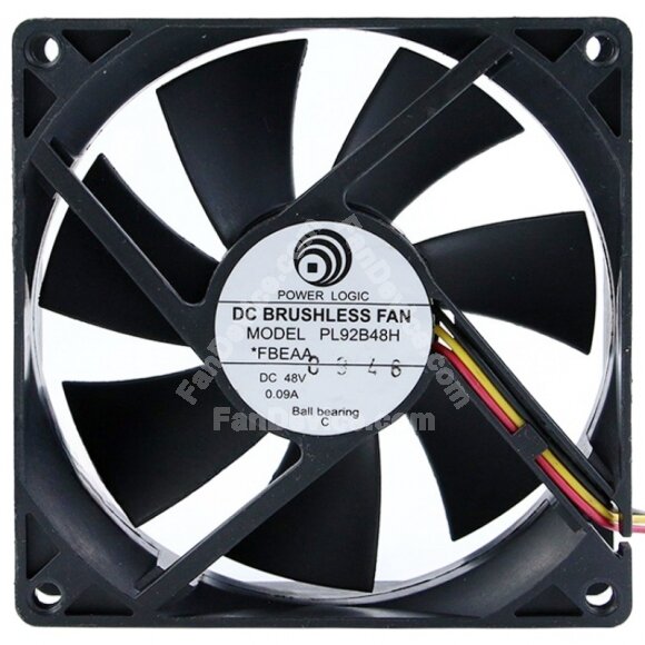 Power Logic PL92B48H DC 48V 0.09A Ball Bearing Axial Cooling Fan