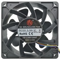 YB YB1238B12000T 12V 3.14A DC Brushless Axial Cooling Fan