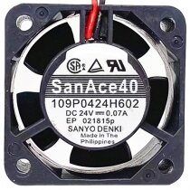 Sanyo Denki 109P0424H602 DC 24V 0.07A 2 / 3 Wires Axial Cooling Fan