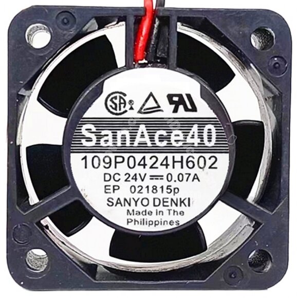 Sanyo Denki 109P0424H602 DC 24V 0.07A 2 / 3 Wires Axial Cooling Fan