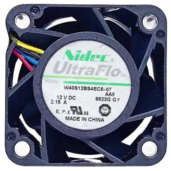 Nidec UltraFlo W40S12BS4EC5-07AA5 DC 12V 2.15A 4028 Axial Cooling Fan