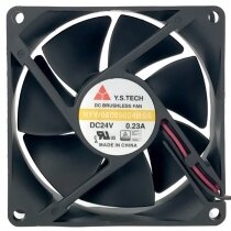 Y.S.TECH NYW08025024BSS 24V 0.23A 2 Wires DC Brushless Axial Fan