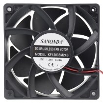SANONDA KF12038M24B 24V 0.30A 2 Wires DC Brushless Axial Cooling Fan
