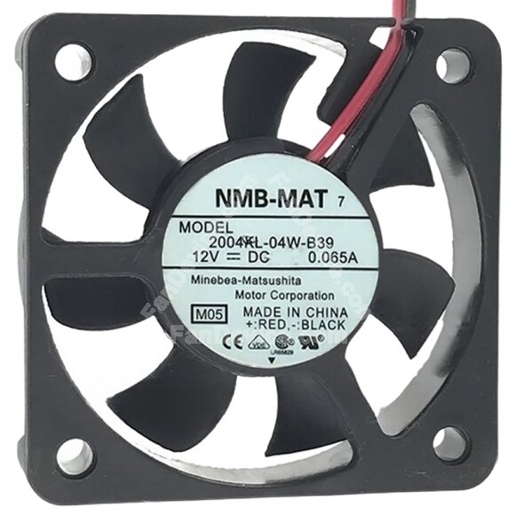 NMB-MAT 2004KL-04W-B39 DC 12V 0.065A 2 Wires 5010 Axial Cooling Fan