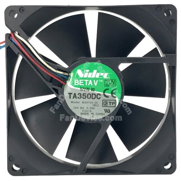 Nidec TA350DC M34709-35 DC 12V 0.50A Axial Cooling Fan