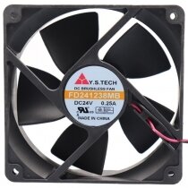 Y.S.TECH FD241238MB 24V 0.25A 2 Wires 12038 DC Brushless Axial Fan