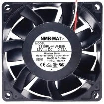 NMB-MAT 3115RL-04W-B59 DC 12V 0.52A 3 Wires Axial Cooling Fan