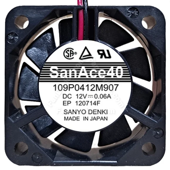 Sanyo 109P0412M907 DC 12V 0.06A 2 Wires Axial Cooling Fan