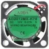 ADDA AD2012MX-K70 DC 12V 0.07A 2 Wires HYPRO Bearing Cooling Fan