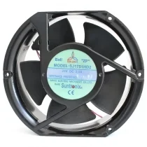 SAN JUN SJ1751HD2 24V 2.5A Impedance Protected Ball Bearing 2 Wires Cooling Fan