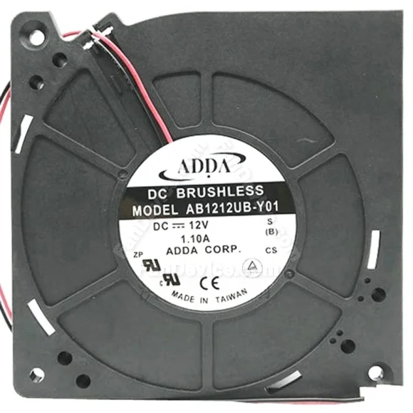 ADDA AB1212UB-Y01 12V 1.10A DC Brushless 2 Wires Blower Cooling Fan