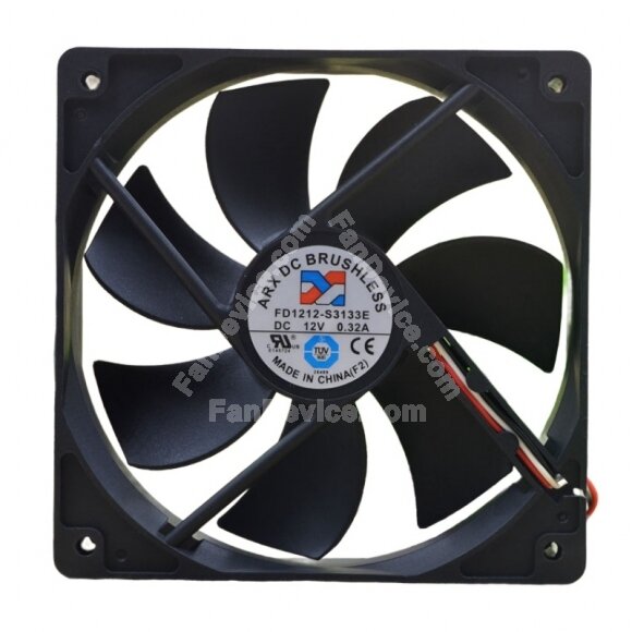 ARX FD1212-S3133E DC 12V 0.32A 2 Wires / 3 Wires Axial Cooling Fan