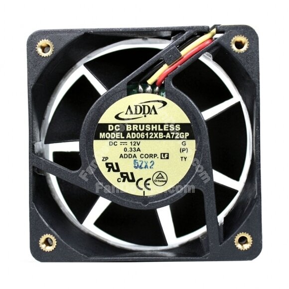ADDA AD0612XB-A72GP DC 12V 0.33A 2 Wires / 3 Wires Axial Cooling Fan