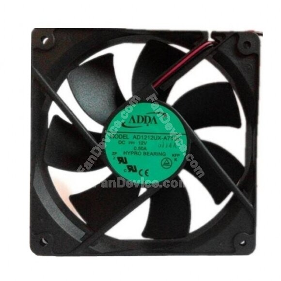ADDA AD1212UX-A71GL DC 12V 0.5A 2 Wires Axial Cooling Fan