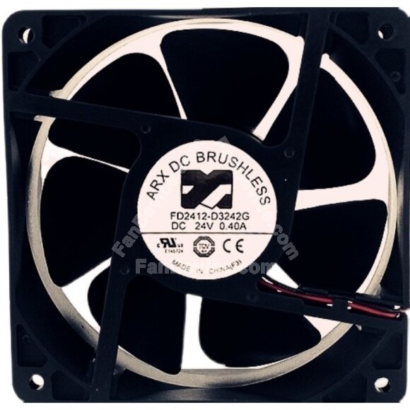 ARX FD2412-D3242G DC 24V 0.40A 2 Wires Axial Cooling Fan