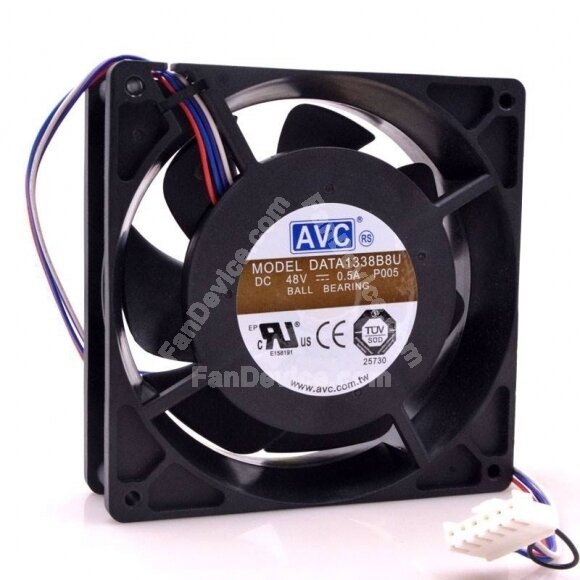 AVC DATA1338B8U DC 48V 0.5A 2 Wires / 3 Wires / 4 Wires Axial Cooling Fan