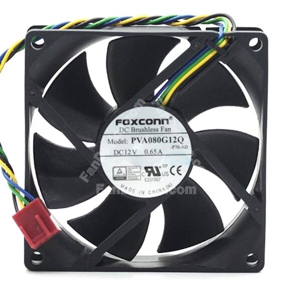 Foxconn PVA080G12Q DC 12V 0.65A 2 Wires / 3 Wires / 4 Wires Axial Cooling Fan