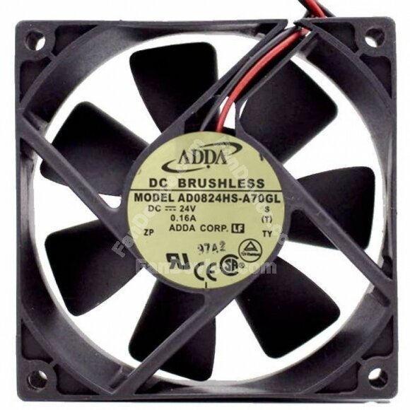 ADDA AD0824HS-A70GL AD0824HB-A70GL DC 24V 0.16A 2 Wires Axial Cooling Fan