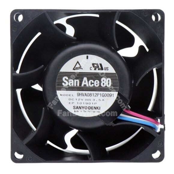 Sanyo Denki San Ace 80 9HVA0812P1G0091 DC 12V 3.5A 8038 Axial Cooling Fan