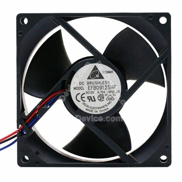 Delta EFB0912SHF DC 12V 0.75A 2 Wires / 3 Wires / 4 Wires Axial Cooling Fan