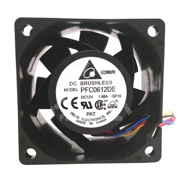 Delta PFC0612DE DC 12V 1.68A 2 Wires / 3 Wires / 4 Wires Axial Cooling Fan