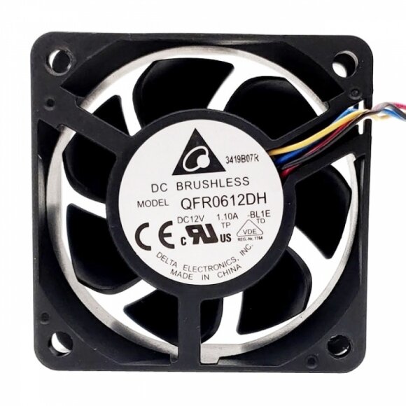 Delta QFR0612DH DC 12V 1.10A 2 Wires / 3 Wires / 4 Wires Axial Cooling Fan